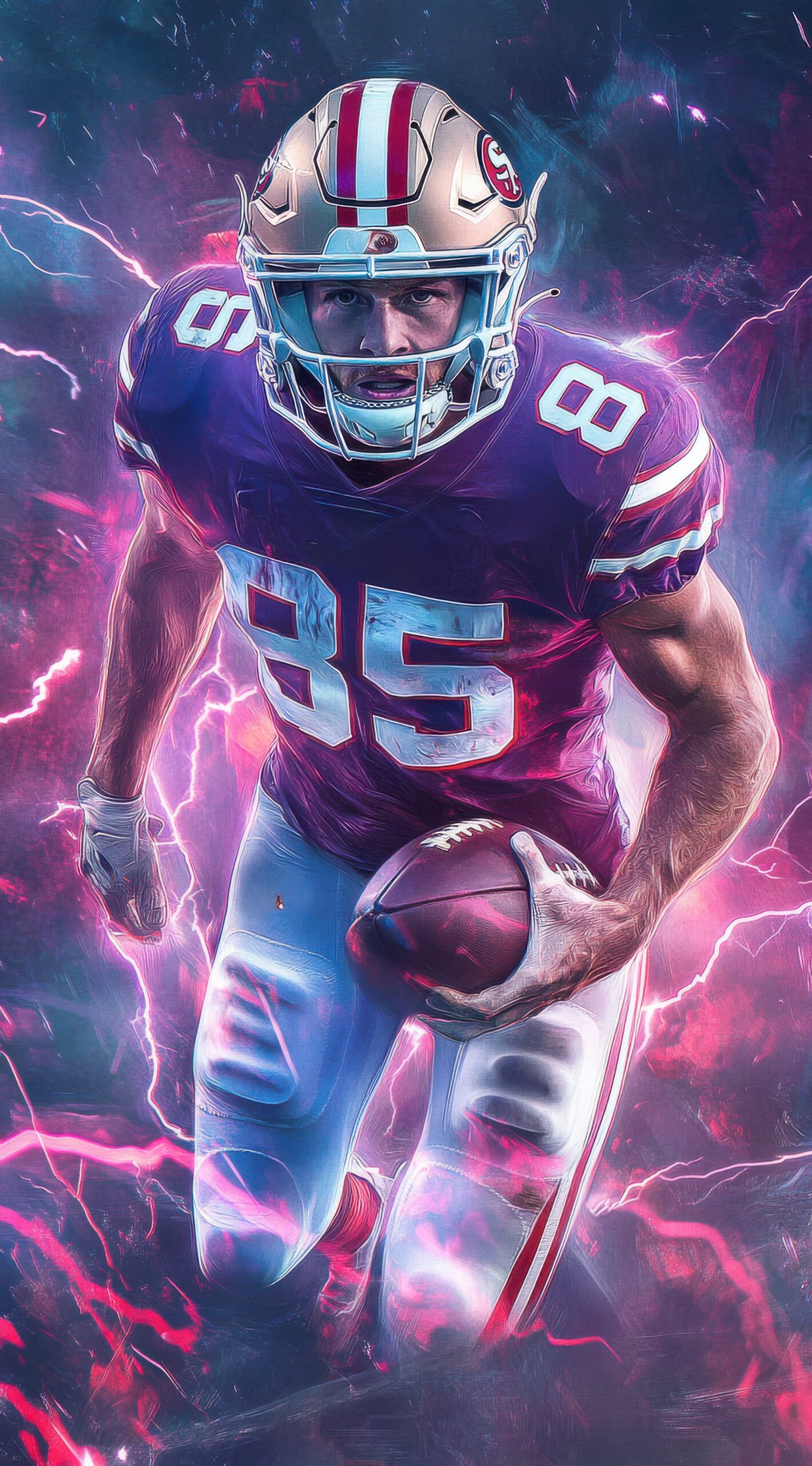 american-football-player-neon-style